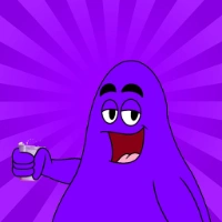 Grimace vs Giant Clown Shoes